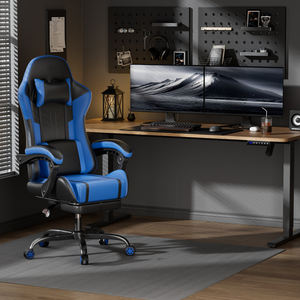 Sedia da Ufficio Ergonomica AJUNION in Pelle PU, Comoda Sedia da Gaming, Sedia da <span class=keywords><strong>Computer</strong></span>, Sedia da Corsa con Supporto Lombare per Casa - Product Image 1