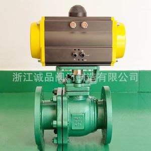 Q641F46-16 Manual Pneumatic <b>PTFE</b> Ball Valve Flanged with Customized OEM Support for Water Gas Oil Media - Product Image 5