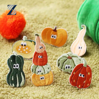 Patchs de broderie de fleurs de citrouille mignonnes pour Halloween et décor d'automne fer à repasser/coudre pour sacs chapeaux et bricolage artisanat tissu matériel principal