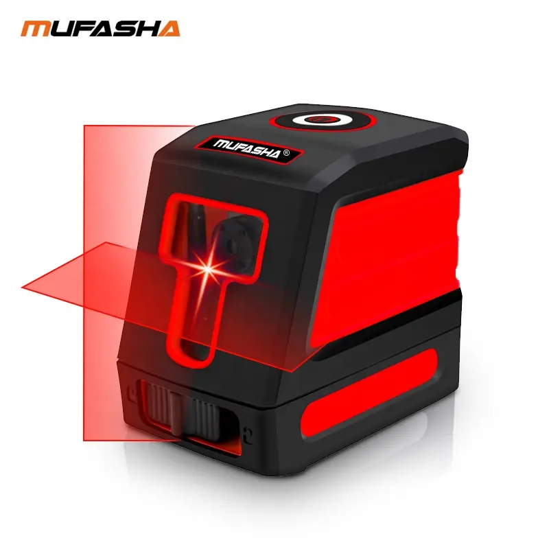 MUFASHA T01 automatic self-leveling two cross line red beam laser level