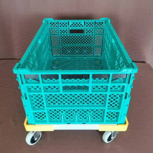 Conteneur pliable empilable 600*400*280mm, bacs de rangement pour <span class=keywords><strong>légumes</strong></span>, camping en plein air, caisse en plastique pliable, industrielle - Product Image 3