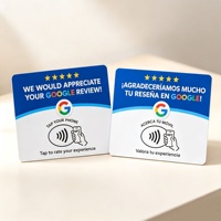 Offre Spéciale : Plaque PVC NFC personnalisée pour avis Google, menu tactile programmable avec puce pour affichage des avis sur plusieurs réseaux sociaux