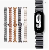 Bracelet en acier inoxydable pour Xiaomi Mi Band 10/9/8/7/6/5/4/3/2/1