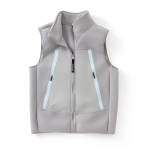 Chaleco de Forro Polar Unisex con Logotipo Personalizado, Capa Intermedia Cortavientos y Cálida, Cuello Alto, Chaleco Funcional para Exteriores - Product Image 3