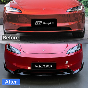 Venta al por mayor Kit de carrocería Material ABS parachoques labio difusor divisor esquinas parachoques delantero alerón trasero ala para Tesla Modelo <span class=keywords><strong>3</strong></span> Highland - Product Image 4