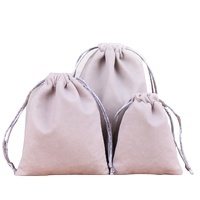Petite pochette de luxe pour parfum, bracelet, bijoux, en flanelle, avec cordon de serrage, en velours, emballage personnalisé avec logo imprimé - Product Image 3