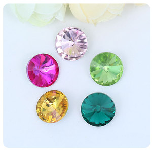 Strass ronds 6-30mm 16 facettes colorés, accessoires de bijoux DIY YXZ830 - Product Image 1