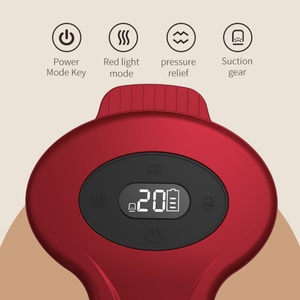 Kit de ventouses électriques portables avec 5 têtes de remplacement, masseur de thérapie par ventouses avec thérapie par lumière rouge et bleue pour soulager la douleur ciblée - Product Image 3