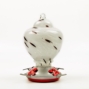 ที่ให้อาหารนกแบบแก้วทาสีจากโรง<span class=keywords><strong>ง</strong></span>านดั้งเดิม, ที่ให้<span class=keywords><strong>น้ำ</strong></span>นกพร้อมตะขอป้องกันมด, อุปกรณ์ทำสวน - Product Image 4