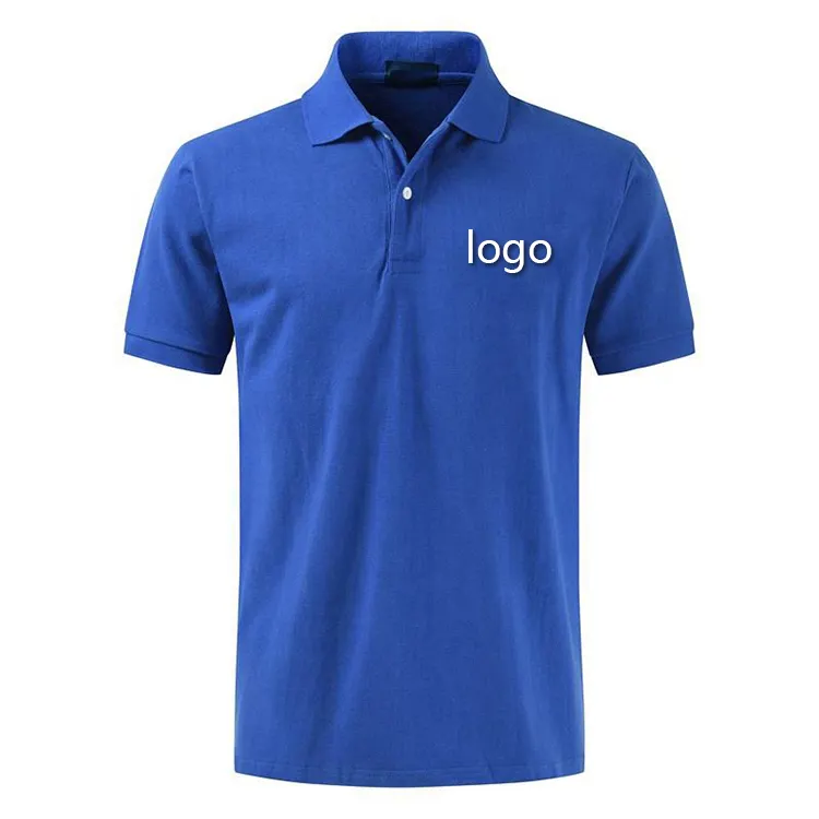 Camiseta uniforme de trabalho de alta qualidade, camiseta polo de negócios, logotipo personalizado, bordado, de algodão, masculina de golfe