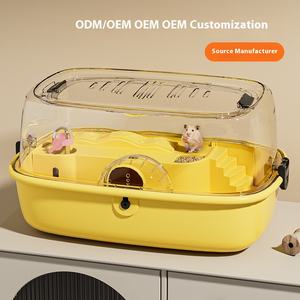 Vendita calda materiale acrilico ecologico con lucernario Extra ampio spazio gabbia di lusso criceto - Product Image 5