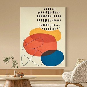 Contemporary Abstract Art Painting Modern Minimalist Wall Decor Rectangle Print For Living Room Entryway <b>Hanging</b> Decor - Product Image 1