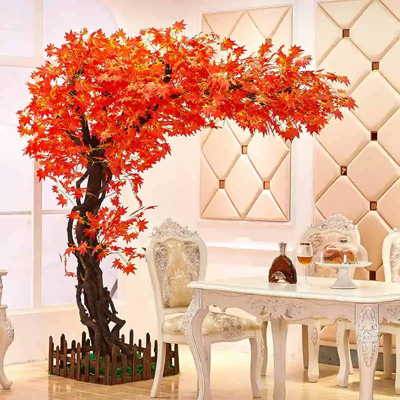 Artificial autumn red maple tree wholesale artificial big maple tree