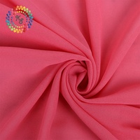 Tissu en mousseline de soie 100% Polyester solide, perles 75D, livraison gratuite
