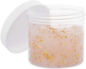 Contenedores de slime vacíos de 6oz, contenedor de plástico <span class=keywords><strong>transparente</strong></span> de slime de alta calidad, con divisor superior para pegamento de Elmer - Product Image 1