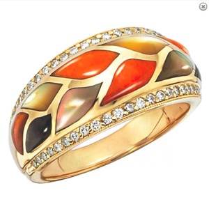 Conjunto de joyas de nácar Anillo de nácar con diamantes <span class=keywords><strong>Significado</strong></span> de nácar blanco - Product Image 5