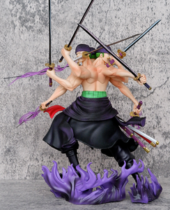 Roronoa โมเดลโมเดล Zoro ขนาด30ซม. โมเดล PVC ชิ้นเดียวจากอะนิเมะสามหัวหกแขนมีดเก้าชิ้นไหล - Product Image 5