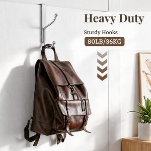 Bathroom 2 <b>Hooks</b> <b>Over</b> <b>the</b> <b>Door</b> DIY Flexible Holder Shelf Rack Metal Hanging Rack - Product Image 5