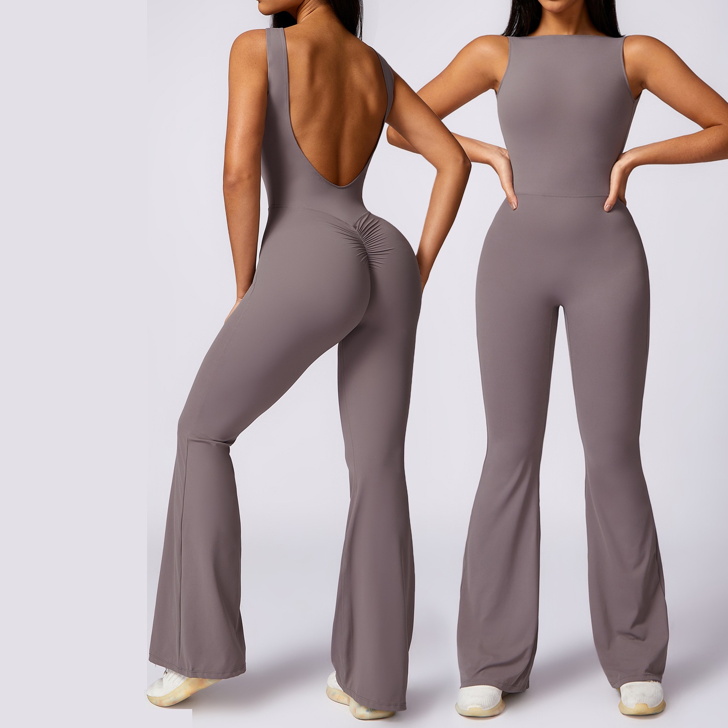 Grosir pakaian Gym wanita, Jumpsuit Legging Yoga Set kebugaran Gym pakaian kebugaran wanita