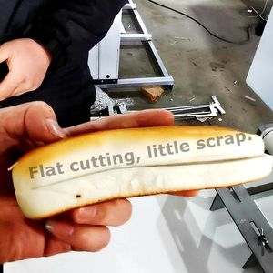 Trancheuses industrielles pour hamburgers Hot Dogs Full & 90% Half Cut <span class=keywords><strong>Hamburger</strong></span> Layer Cake Double Channels Slicer Machine pour restaurants - Product Image 2