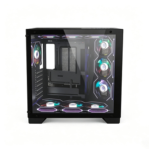 Mini PC de jeu ATX haut de gamme à prix abordable, <span class=keywords><strong>tour</strong></span> PC avec 10 positions de ventilateurs, refroidissement liquide 360 mm, 2 SSD, 2 HDD, boîtier PC en verre trempé - Product Image 5