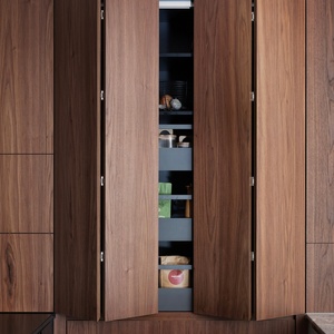 Mueble <span class=keywords><strong>de</strong></span> <span class=keywords><strong>Cocina</strong></span> Personalizado Senger, Aparador <span class=keywords><strong>de</strong></span> Comedor <span class=keywords><strong>de</strong></span> Madera Blanca Pura con Tablero <span class=keywords><strong>de</strong></span> Melamina, Almacenamiento con Puerta Plegable Deslizante - Product Image 5