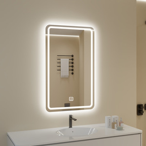 Espejo de baño LED inteligente antiniebla rectangular simple espejo de baño luminoso con pantalla táctil - Product Image 1
