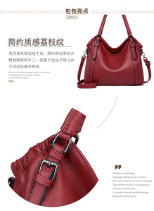 Bolsos de Mano de Cuero Genuino para Mujer, Bolsos de Hombro de Gran Capacidad, Diseño de Moda, Personalizados, Venta al Por Mayor de Fábrica - Product Image 3