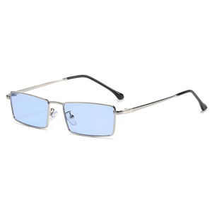 Fashionable New Men's and Women's Outdoor Driving Beach Sunscreen Color Metal Square Sunglasses - Product Image 5