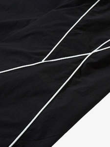 Men's Black Harem <b>Pants</b> With White Side Stripes Elastic Waist Drawstring Casual Lightweight <b>Summer</b> Wear - Product Image 4