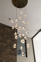 Plafonnier Led suspendu en cristal, design moderne, éclairage d'intérieur, luminaire décoratif de plafond, idéal pour des escaliers ou des hôtels, JY9226