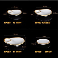 Restaurant Servies Oplader Serveren Chip En Dip Ovale Melamine Plaat