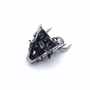 Pendentif Crâne de Taureau Monstre en Acier Inoxydable, Collier Unisexe Thème Animal, Breloque Tendance 216065 - Product Image 3