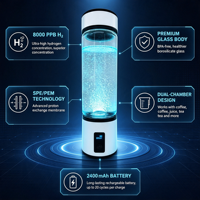 Bouteille d'eau avec générateur d'hydrogène, ml, meilleure bouteille d'eau portable