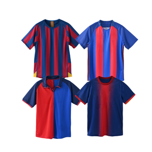 Maglie <span class=keywords><strong>da</strong></span> Calcio All'Ingrosso per Squadre, Colore Blu <span class=keywords><strong>e</strong></span> Rosso, Maglie <span class=keywords><strong>da</strong></span> Calcio Retro Economiche per Tutte le Squadre - Product Image 5