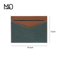 Dompet Kartu Bisnis pemblokir RFID, dompet kulit kanvas modis, tempat kartu bisnis, Logo cetak untuk pria wanita, kartu
