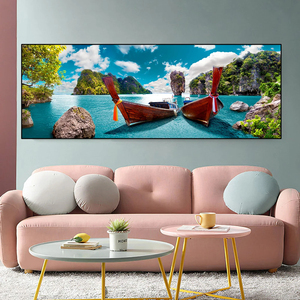 Paesaggio scenico Thailand <span class=keywords><strong>mare</strong></span> isola lago barca immagini <span class=keywords><strong>di</strong></span> arte della parete della natura poster <span class=keywords><strong>e</strong></span> stampe decorazioni per la casa pittura <span class=keywords><strong>di</strong></span> paesaggio marino - Product Image 2