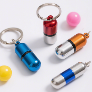 Usinage CNC personnalisé OEM nouveau flacon de pilules portable en alliage d'aluminium porte-clés de boîte à médicaments scellé étanche pour l'extérieur - Product Image 1