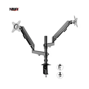 가스 봄 회전대 스크린 LCD 탁상용 팔 감시자 산 이중 컴퓨터 스크린 홀더