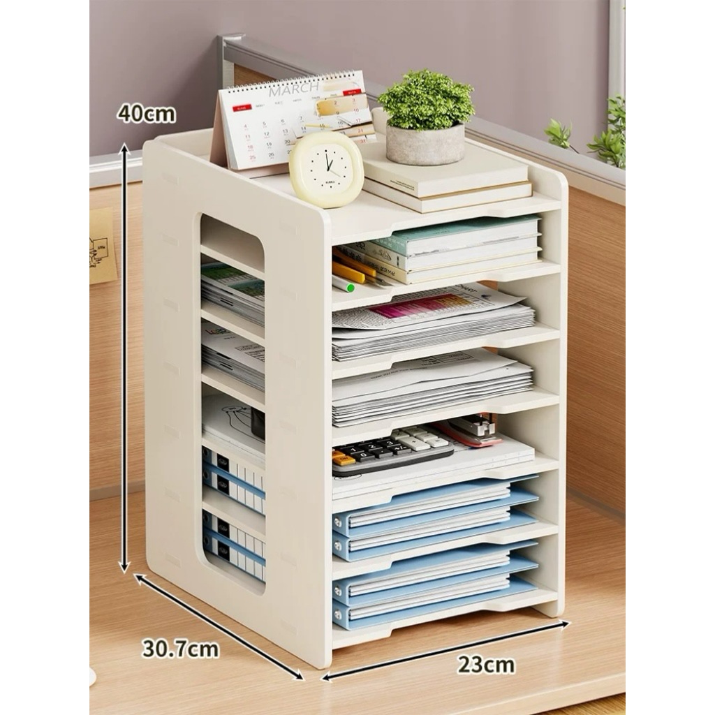Organizador de archivos de siete niveles (ubicación vertical)