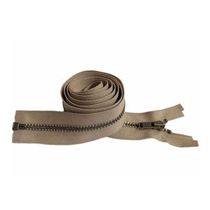 #3 #5 #7 #8 #10 fermeture éclair pour tissu brillant dents <span class=keywords><strong>argent</strong></span>ées fermetures éclair en métal personnalisées fermeture éclair en métal noir pour veste ouverte - Product Image 3