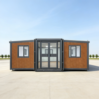 Casa Contenedor Expandible Moderna de 3 Dormitorios, Casa de Acero Plegable con Panel Sándwich, Cocina y Baño, Precios Competitivos