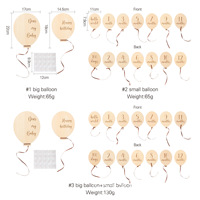 Spot Style nordique en bois jalon numérique ballon mois carte 100 jours 1-12 mois pour Photo Booth accessoires anniversaire commémoratif
