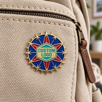 Épinglette personnalisée en émail dur, broche métallique avec logo sur mesure, badge étoile soleil personnalisé, épinglette souvenir personnalisée pour collection ou cadeau
