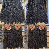 Extensions de cheveux humains bruts bouclés birmans et vietnamiens, double épaisseur, cuticules alignées, en lots