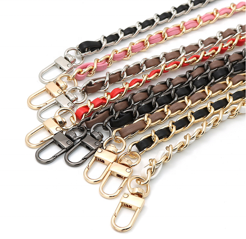 Bag chain backpack shoulder strap hardware accessories bag belt metal lanyard mobile phone diagonal wear leather chain