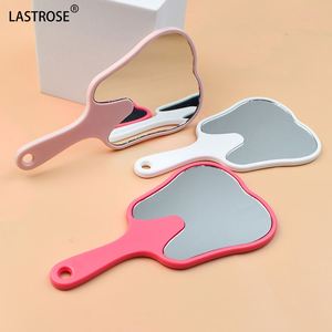 Cute Teeth Handle Handheld <b>Makeup</b> Mirror with Lighting New Dental Promotion Advertising Plastic Mirror <b>Makeup</b> <b>Tool</b> - Product Image 3