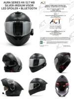 Pabrik DFG Grosir Helm Modular Berkualitas Tinggi Bersertifikasi DOT, Visor Ganda, Visor Iridium yang Dapat Ditingkatkan, Spoiler LED, Bluetooth