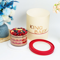 Boîte à gâteau portable personnalisée en gros, en carton de qualité alimentaire, OEM ODM pour l'emballage de desserts d'anniversaire, de mariage et d'anniversaire de mariage.