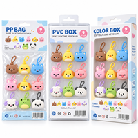 Fabricant de porte-clés personnalisés, porte-clés en caoutchouc PVC souple avec figurine 3D approuvée, porte-clés personnalisé de dessin animé anime pour supermarché